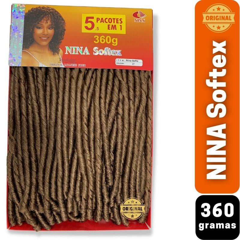nina Cabelo Cacheado Nina Softex Original Pacotão 360 g Crochet Braid